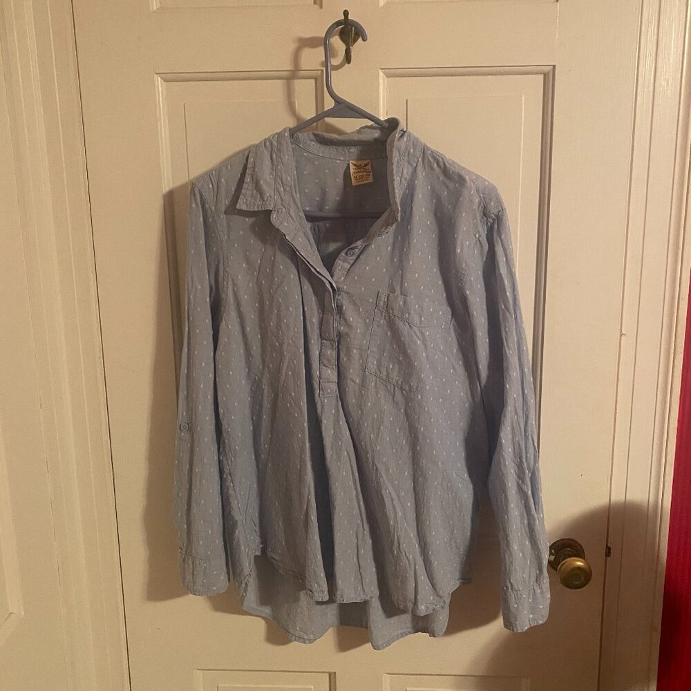 Faded Glory blue buttonup